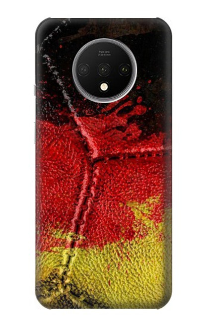 W3303 Allemagne Drapeau graphique Football Millésime Etui Coque Housse et Flip Housse Cuir pour OnePlus 7T