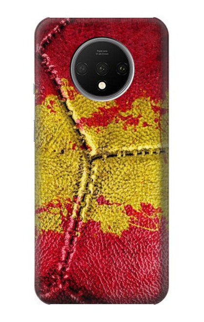 W3315 Espagne Drapeau graphique Football Millésime Etui Coque Housse et Flip Housse Cuir pour OnePlus 7T