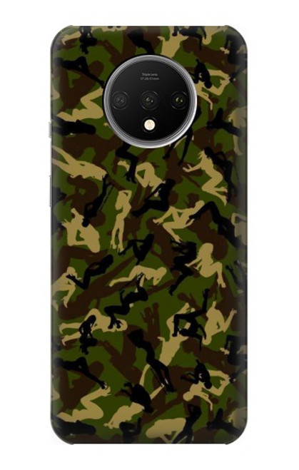 W3356 Camo camouflage de fille Etui Coque Housse et Flip Housse Cuir pour OnePlus 7T