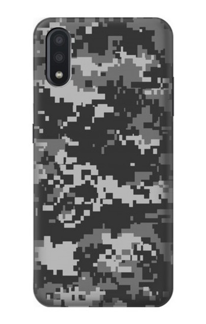 W3293 Urban Noir Camo Camouflage Etui Coque Housse et Flip Housse Cuir pour Samsung Galaxy A01