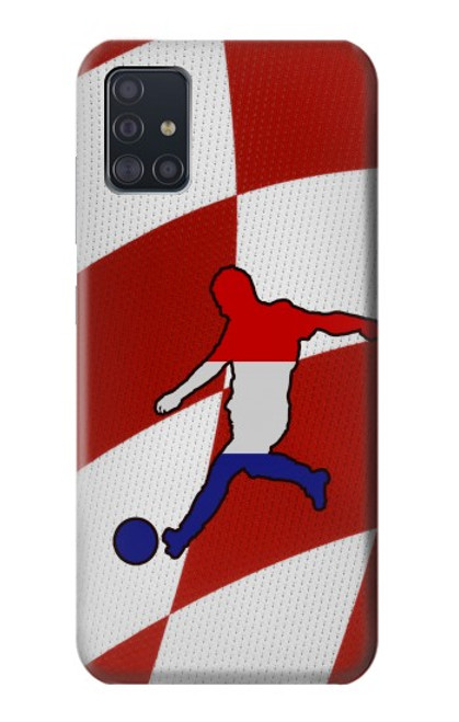 W2993 Croatie Football Football Etui Coque Housse et Flip Housse Cuir pour Samsung Galaxy A51