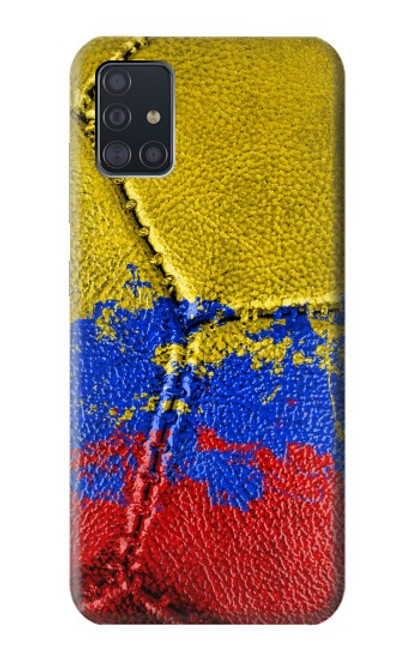 W3306 Colombie Drapeau de football graphique Millésime Etui Coque Housse et Flip Housse Cuir pour Samsung Galaxy A51