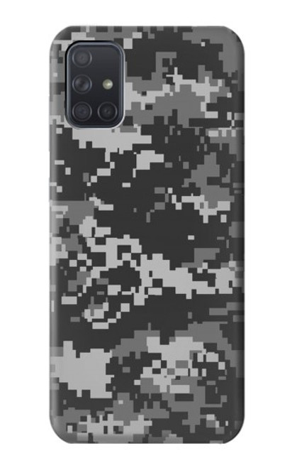 W3293 Urban Noir Camo Camouflage Etui Coque Housse et Flip Housse Cuir pour Samsung Galaxy A71