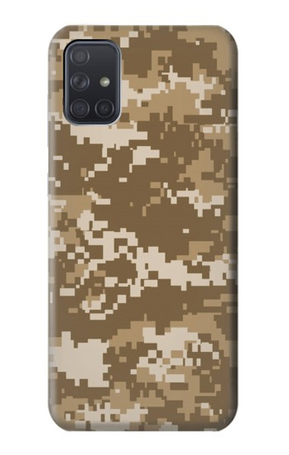 W3294 Armée Tan Coyote Camo Désert Camouflage Etui Coque Housse et Flip Housse Cuir pour Samsung Galaxy A71