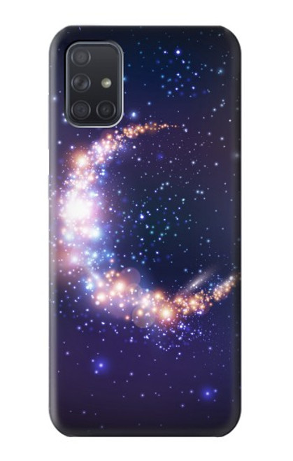 W3324 Croissant de lune Galaxie Etui Coque Housse et Flip Housse Cuir pour Samsung Galaxy A71