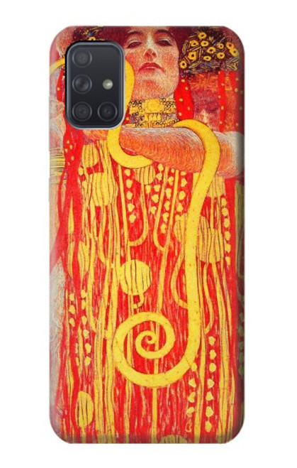 W3352 Gustav Klimt Médecine Etui Coque Housse et Flip Housse Cuir pour Samsung Galaxy A71