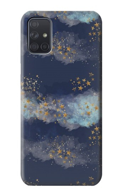 W3364 Ou Ciel Étoile Etui Coque Housse et Flip Housse Cuir pour Samsung Galaxy A71