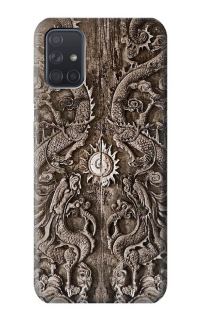 W3395 dragon Porte Etui Coque Housse et Flip Housse Cuir pour Samsung Galaxy A71