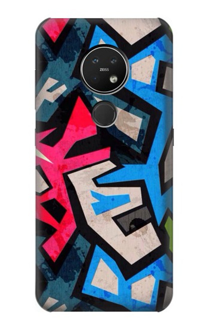 W3445 Art Graffiti rue Etui Coque Housse et Flip Housse Cuir pour Nokia 7.2