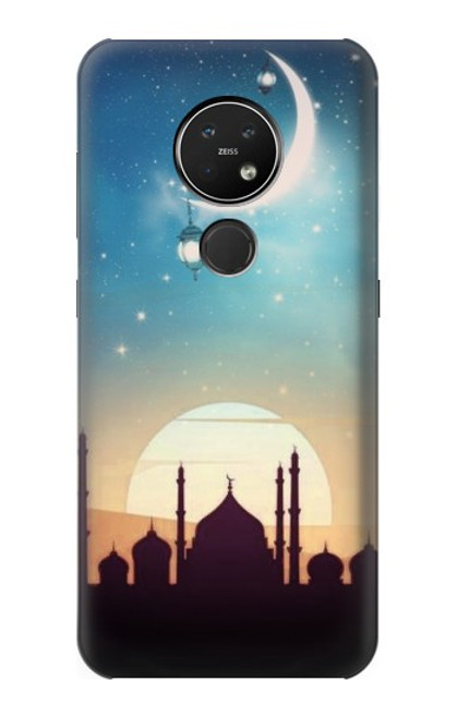 W3502 Coucher de soleil islamique Etui Coque Housse et Flip Housse Cuir pour Nokia 7.2