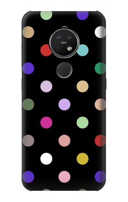 W3532 Coloré à pois Etui Coque Housse et Flip Housse Cuir pour Nokia 7.2