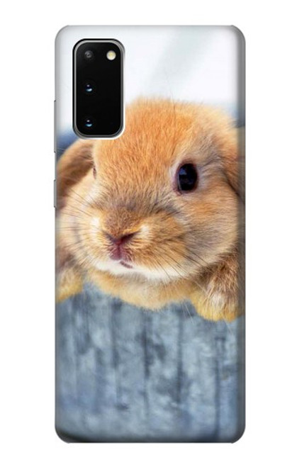 W0242 Lapin mignon Etui Coque Housse et Flip Housse Cuir pour Samsung Galaxy S20