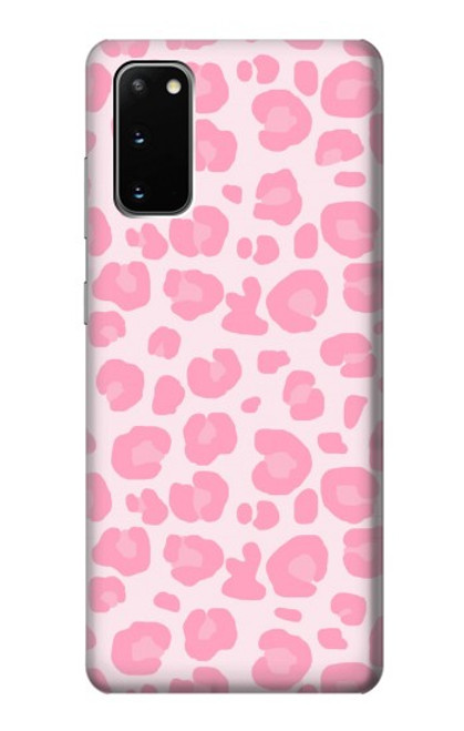 W2213 Motif rose Léopard Etui Coque Housse et Flip Housse Cuir pour Samsung Galaxy S20