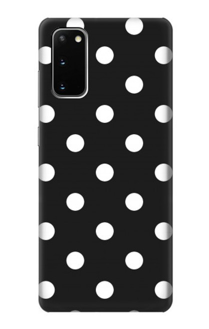 W2299 Noir Pois Etui Coque Housse et Flip Housse Cuir pour Samsung Galaxy S20