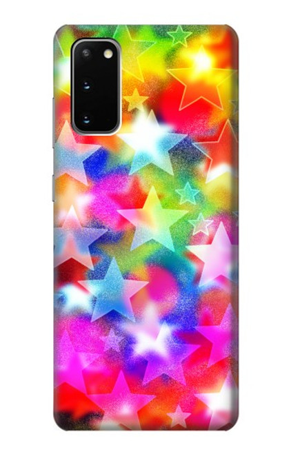 W3292 Coloré Disco étoile Etui Coque Housse et Flip Housse Cuir pour Samsung Galaxy S20