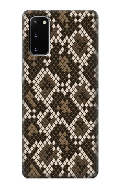 W3389 Seamless Serpent Motif graphique Peau Etui Coque Housse et Flip Housse Cuir pour Samsung Galaxy S20