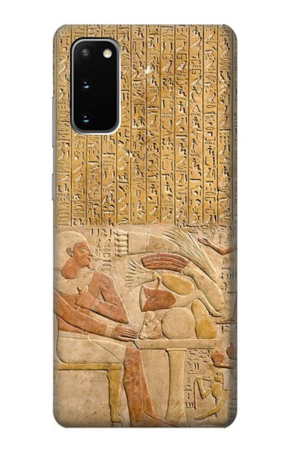 W3398 Egypte Stela Montouhotep Etui Coque Housse et Flip Housse Cuir pour Samsung Galaxy S20