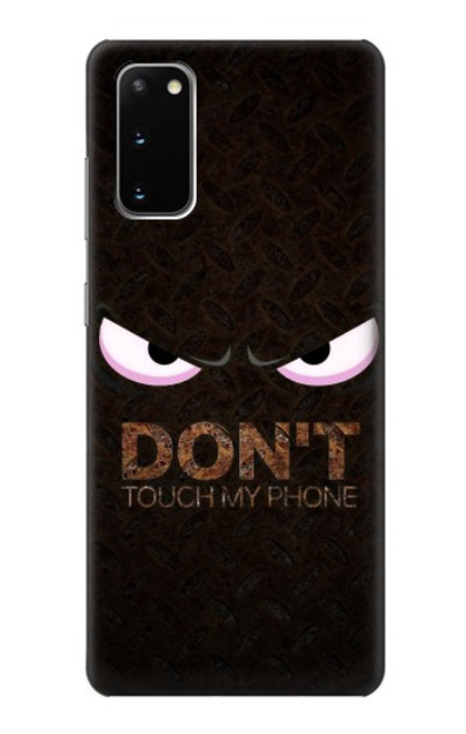 W3412 Ne touche pas mon téléphone Etui Coque Housse et Flip Housse Cuir pour Samsung Galaxy S20