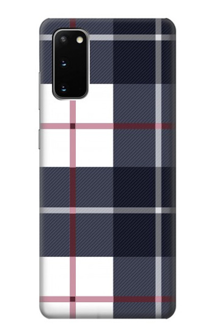 W3452 Plaid en tissu Etui Coque Housse et Flip Housse Cuir pour Samsung Galaxy S20