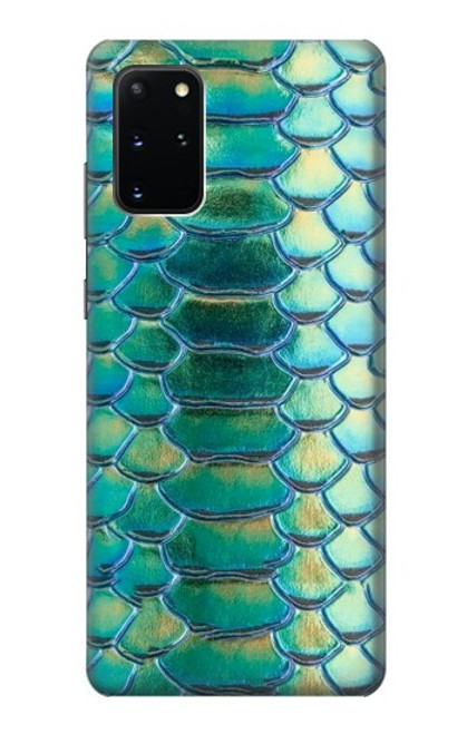 W3414 Vert Serpent Échelle graphique Imprimer Etui Coque Housse et Flip Housse Cuir pour Samsung Galaxy S20 Plus, Galaxy S20+