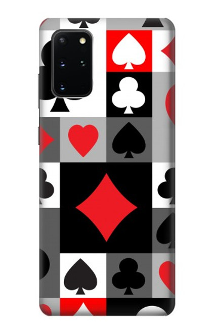 W3463 Costume Poker Carte Etui Coque Housse et Flip Housse Cuir pour Samsung Galaxy S20 Plus, Galaxy S20+