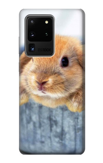 W0242 Lapin mignon Etui Coque Housse et Flip Housse Cuir pour Samsung Galaxy S20 Ultra