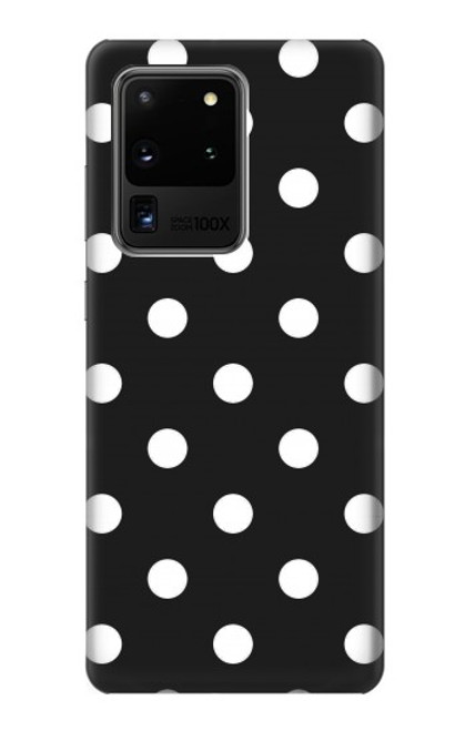 W2299 Noir Pois Etui Coque Housse et Flip Housse Cuir pour Samsung Galaxy S20 Ultra