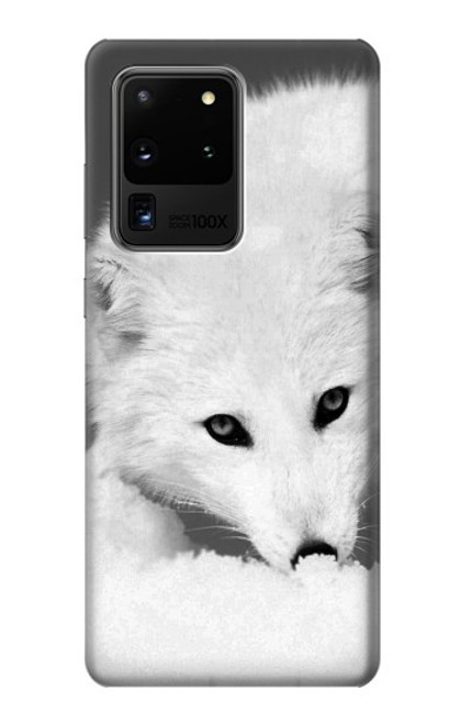 W2569 Blanc arctique Renard Etui Coque Housse et Flip Housse Cuir pour Samsung Galaxy S20 Ultra