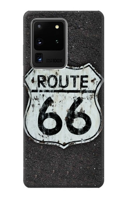 W3207 Route 66 Etui Coque Housse et Flip Housse Cuir pour Samsung Galaxy S20 Ultra