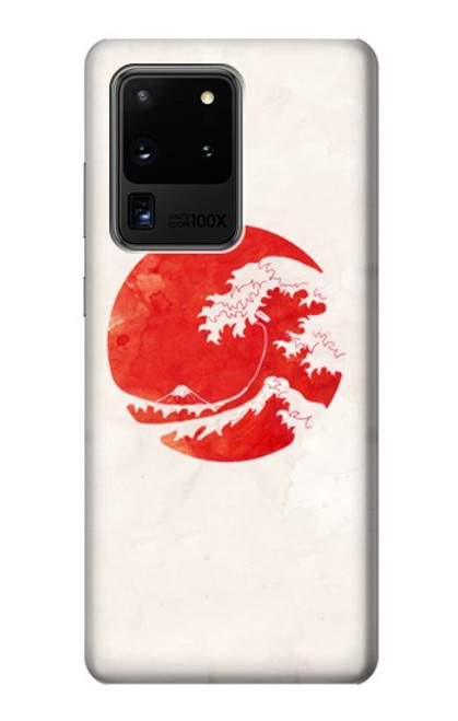 W3237 Waves Japon Drapeau Etui Coque Housse et Flip Housse Cuir pour Samsung Galaxy S20 Ultra