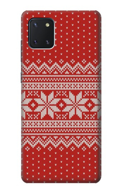 W3384 Motif d'hiver sans couture tricot Etui Coque Housse et Flip Housse Cuir pour Samsung Galaxy Note10 Lite