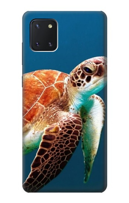 W3497 Vert tortue de mer Etui Coque Housse et Flip Housse Cuir pour Samsung Galaxy Note10 Lite