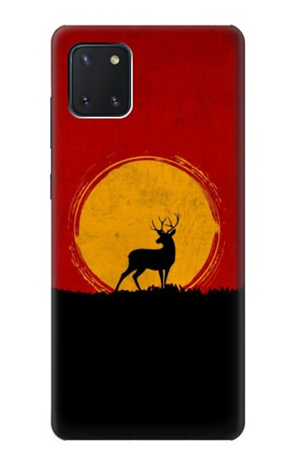 W3513 Coucher de soleil de Deer Etui Coque Housse et Flip Housse Cuir pour Samsung Galaxy Note10 Lite