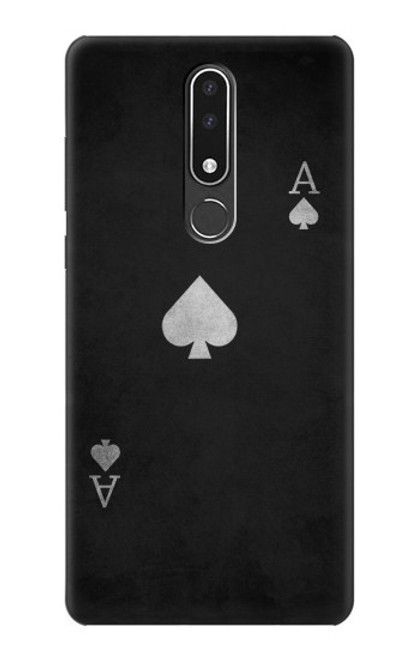 W3152 Noir Ace of Spade Etui Coque Housse et Flip Housse Cuir pour Nokia 3.1 plus