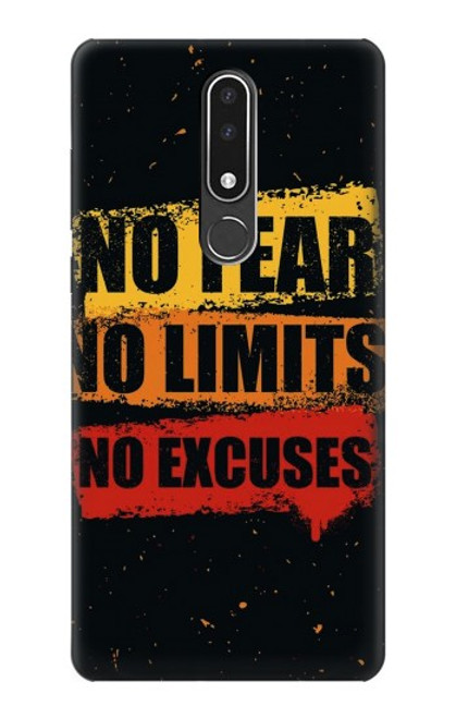 W3492 Sans Peur Limités D'excuses Etui Coque Housse et Flip Housse Cuir pour Nokia 3.1 plus