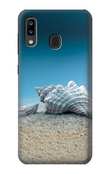 W3213 Coquilles de mer sous la mer Etui Coque Housse et Flip Housse Cuir pour Samsung Galaxy A20, Galaxy A30