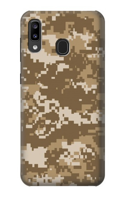 W3294 Armée Tan Coyote Camo Désert Camouflage Etui Coque Housse et Flip Housse Cuir pour Samsung Galaxy A20, Galaxy A30