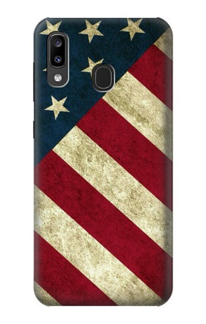 W3295 Drapeau national des États-Unis Etui Coque Housse et Flip Housse Cuir pour Samsung Galaxy A20, Galaxy A30