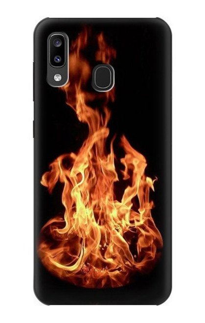 W3379 Cadre d'incendie Etui Coque Housse et Flip Housse Cuir pour Samsung Galaxy A20, Galaxy A30