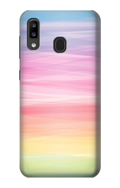 W3507 Coloré Arc-en-ciel pastel Etui Coque Housse et Flip Housse Cuir pour Samsung Galaxy A20, Galaxy A30