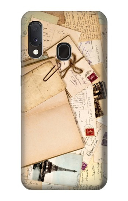 W3397 cartes postales souvenirs Etui Coque Housse et Flip Housse Cuir pour Samsung Galaxy A20e