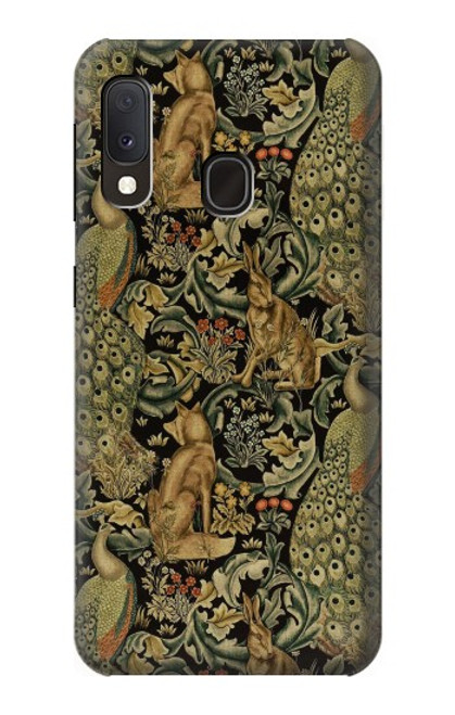 W3661 William Morris Forest Velvet Etui Coque Housse et Flip Housse Cuir pour Samsung Galaxy A20e