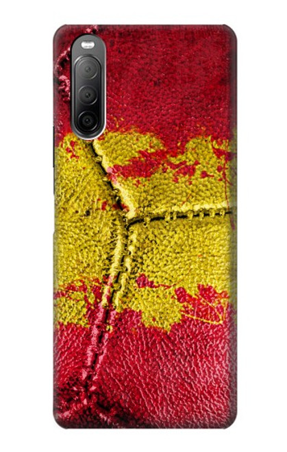 W3315 Espagne Drapeau graphique Football Millésime Etui Coque Housse et Flip Housse Cuir pour Sony Xperia 10 II