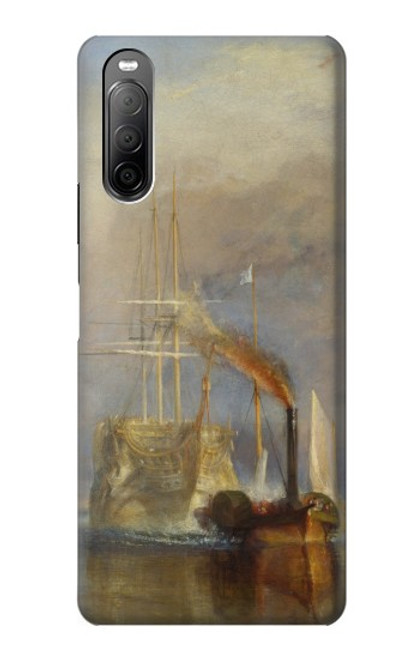 W3338 J. M. W. Turner Le Téméraire Etui Coque Housse et Flip Housse Cuir pour Sony Xperia 10 II