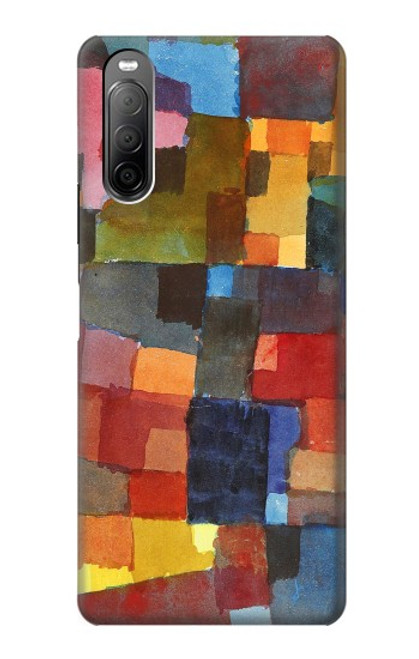 W3341 Paul Klee Raumarchitekturen Etui Coque Housse et Flip Housse Cuir pour Sony Xperia 10 II