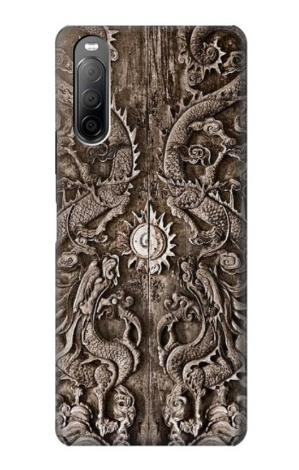 W3395 dragon Porte Etui Coque Housse et Flip Housse Cuir pour Sony Xperia 10 II