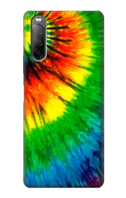 W3422 tie Dye Etui Coque Housse et Flip Housse Cuir pour Sony Xperia 10 II