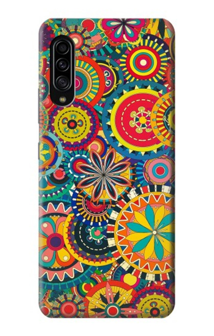 W3272 Motif coloré Etui Coque Housse et Flip Housse Cuir pour Samsung Galaxy A90 5G