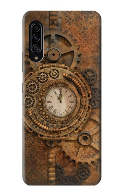 W3401 Horloge vitesse Steampunk Etui Coque Housse et Flip Housse Cuir pour Samsung Galaxy A90 5G