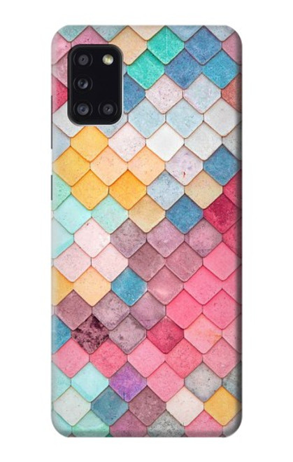 W2947 Bonbons Minimal Couleurs pastel Etui Coque Housse et Flip Housse Cuir pour Samsung Galaxy A31